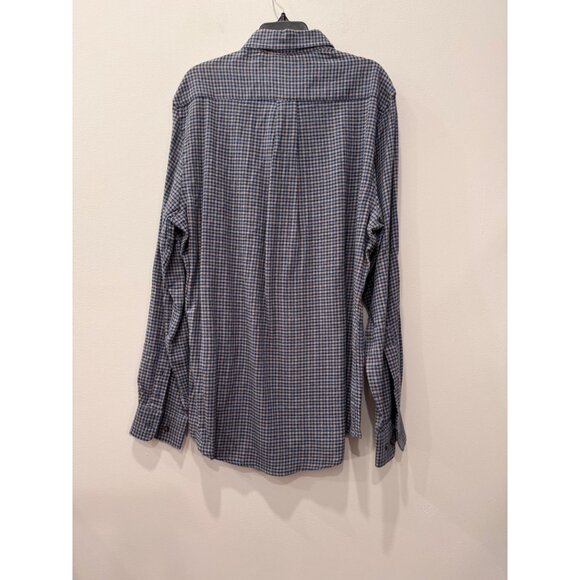 New Report Collection Men's Size M Blue Plaid Soft Touch Flannel Shirt - Picture 9 of 11